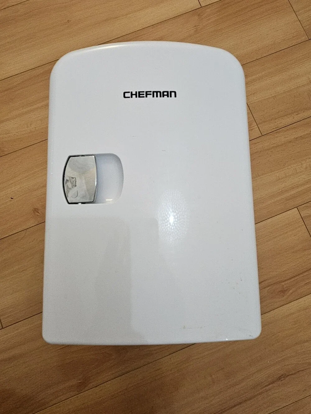 Tiny 5 LB Chefman White Compact Appliance - Countertop Mini Fridge